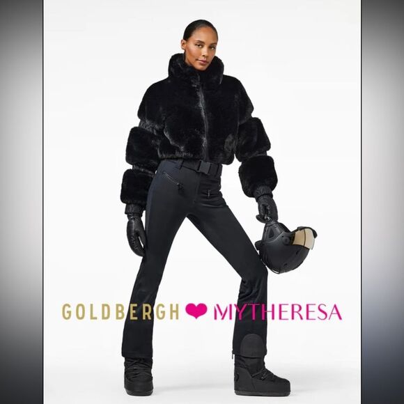 Goldbergh Jackets & Blazers - Goldbergh X MyTheresa Women Ski Snowboard Snowsuit Faux Fur Black M NWT Sold Out